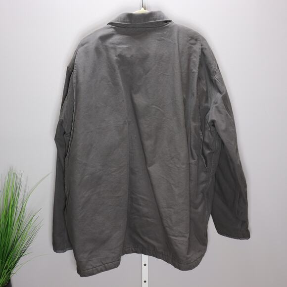 Carhartt Loose Fit Gray Work Jacket 2XL Taylor Morrison Logo - Picture 2 of 3